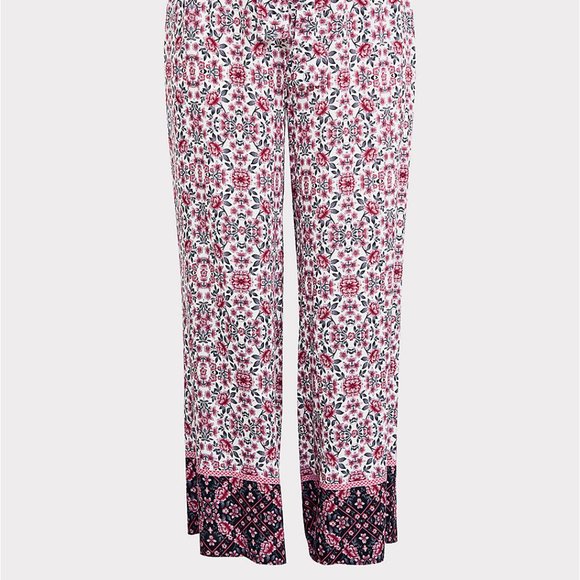 Torrid 4X Pants Floral Wide Leg Palazzo Pull On - Picture 3 of 6